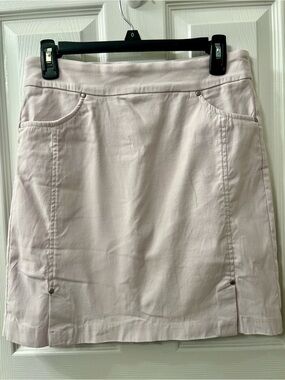 Tribal Light Beige Mini Skirt (skirt) with Front Pockets 8